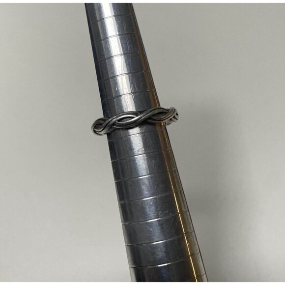 925 Sterling Silver Pandora Wave Ring Size 4 - Picture 4 of 4